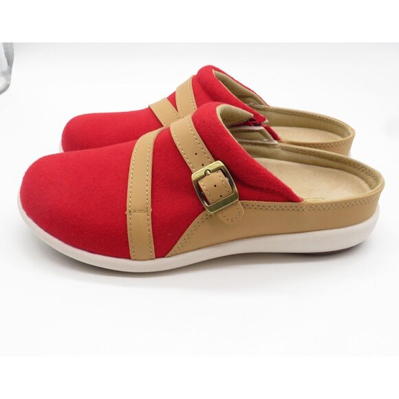 Spenco Women's 8D Orthotic Slip-On Red Clogs Adjustable Straps NEW - Picture 4 of 7